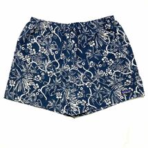 2022年製 Patagonia Baggies Shorts stone blue DIBE パタゴニア バギーズ ショーツ 総柄 花柄 カナビラ ボタニカル L スイム 5inch_画像2