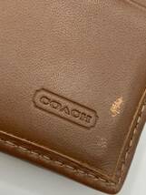 COACH コーチ 三つ折り 長財布 ウォレット シグネチャー ブラウン_画像5