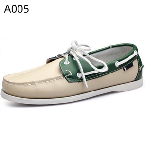  moccasin deck shoes men's shoes original leather race up comfort moccasin shoes Loafer she0405 A005 24.0cm