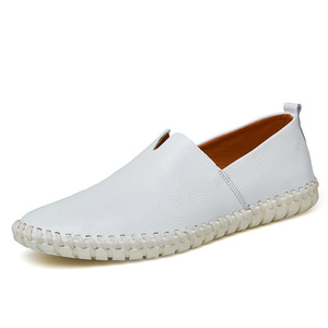  moccasin shoes leather shoes men's cow leather driving shoes Loafer casual low cut leather shoes mse0028 white 29.5cm