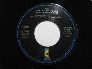 【7”】 U2 / I STILL HAVEN'T FOUND WHAT I'M LOOKING FOR US盤 終りなき旅