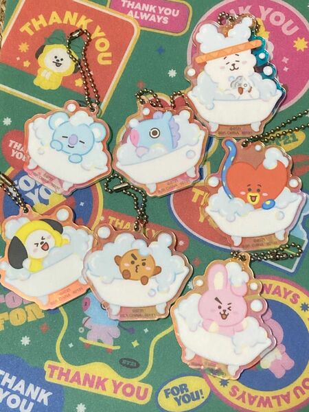 BTS BT21 アクリルキーホルダー　お風呂ver