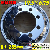 1本限り 会社宛送料無料 19.5×6.75 8穴 JIS規格 PCD285mm +147 SHONE グランドフォージドプレミア2 バレルポリッシュアルミ 鍛造 NO,E2078_画像1