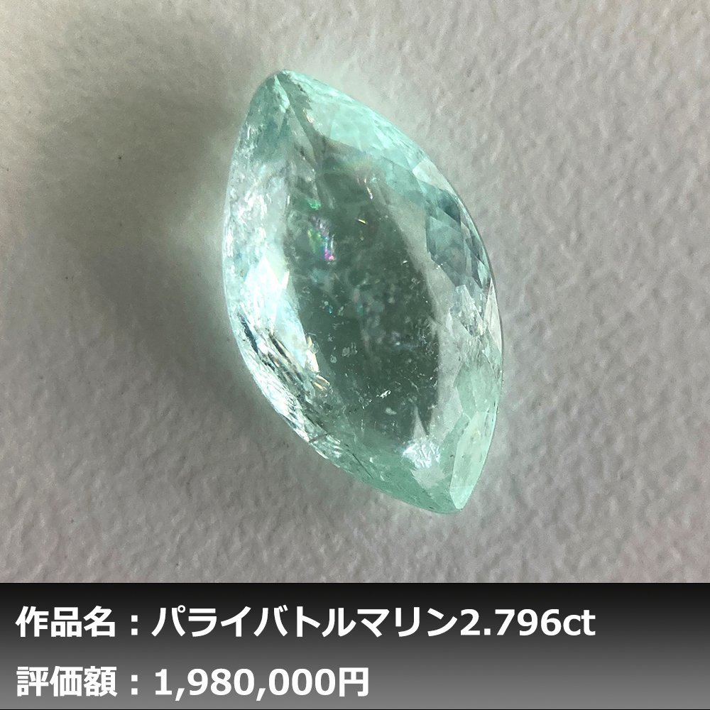 アウトレット値段 パライバトルマリン0.129ctルース分析ソーティング付