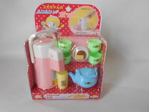 H /yuka Chan. runrun air pot Showa Retro pop . water . comes out ... light blue made in Japan unused home storage goods 