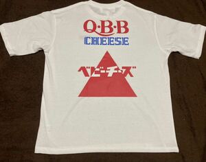 【Mサイズ】新品 QBB ベビーチーズ Tシャツ シャツ ビッグシルエット BIG-T タグ付き/ノベルティ 企業 チーズ ホワイト