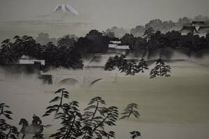 【複製】/横山大観/千代田城図/江戸城図/工芸/リトグラフ/布袋屋掛軸HE-647