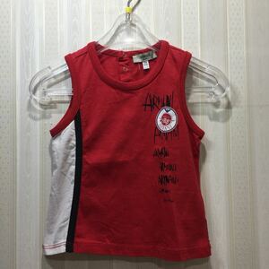 ★アルマーニ/ARMANI　baby　74㎝（12M）★後ろボタン　タンクトップ/ノースリーブシャツｔ292