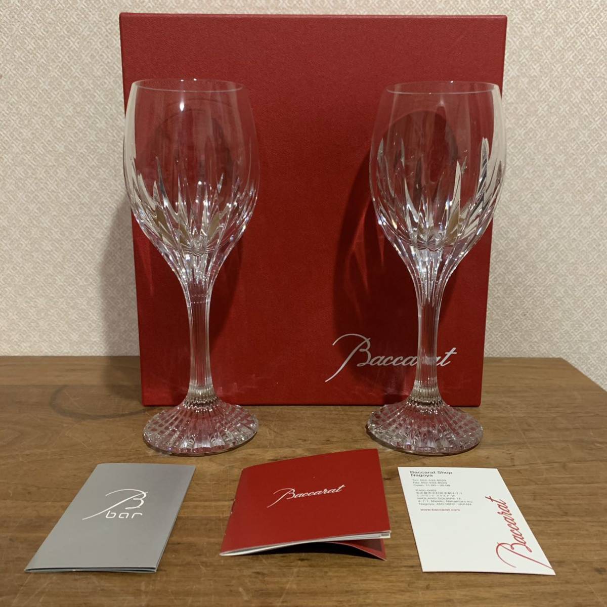 レア 新品 Baccarat バカラ ジュピター ペア ワイングラス クリスタル