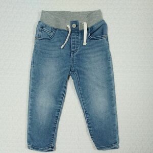 GAP　 キャップ　デニム　パンツ 90cm　ウエストゴム　ボトムス　長ズボン　ポケット　冬　美品　ジーパン