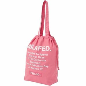 即決★新品♪MILKFED．ミルクフェド トートバッグ ピンク 巾着型 お買い物バッグ サブバッグ バッグインバッグにも 旅行のお供に