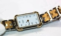 1円～ポリッシュ済/超美品～HERMES　クロアジュール　エルメス　Ladys　WhiteDial　詳細写真多数　電池交換済・テストクリア_画像9