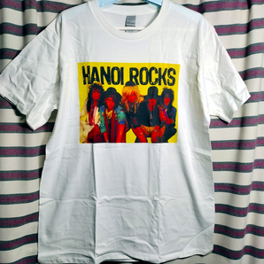 HANOI ROCKS ハノイロックス BIGプリント バンドTシャツ【Lサイズ】★送料無料/新品 バンドT ロックT rock マイケルモンロー