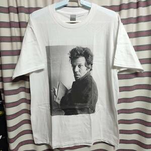 トムウェイツ（Tom Waits) ビッグプリントバンドTシャツp【Lサイズ】★送料無料/新品 80'sバンドT ロックT rock