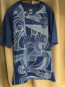 NIKE SB Tシャツ　サイズM サッカー　ユニフォーム　スケボー　ナイキ　BRASIL ブラジル　青