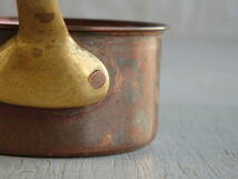 フランスアンティーク 銅製 銅 片手鍋 カフェ ブロカント 蚤の市 キッチン 調理器具 カフェ 実用 ソースパン 仏_画像9