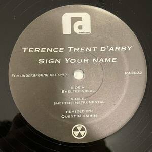 【12inch レコード】Terence Trent D'Arby 「Sign Your Name」Remix Quentin Harris / shelter /Timmy Regisford