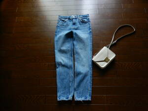 【ZARA デニム/THE HW SLIM】大人カジュアル　カットオフデニム　34　EUR34　USA2　MEX24　　S位