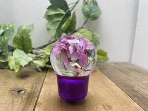 水中花シフトノブ　ミニ電球型　桜　紫