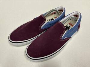  rare!! VANS SLIPON SKATE purple x blue suede canvas POP CUSH US9.5 (27.5cm) America plan limitation!! slip-on shoes Vans 