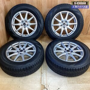 225/65R17 2018年製 ピレリ アイスアシンメトリコ+ & ザック 17インチ 7.0J +48 5H 114.3 1台分 4本セット スタッドレス CX-5 など _ ●004