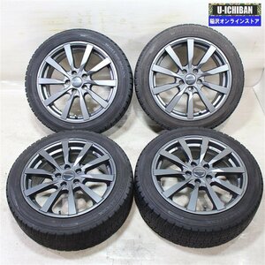 205/50R17 ボルボ V40 等 ユーロテック 7-17+50 5H108 ダンロップ WM02 17インチ スタッドレス 4本セット 009k