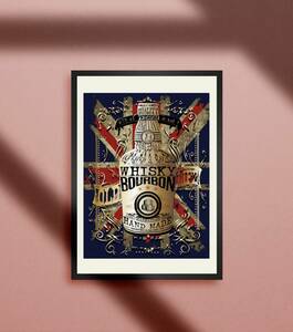 イングランド ウイスキー バーボン BAR 酒 スナック パブ ポップアート カフェ A4アートポスター