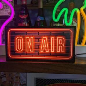 オンエアー ON AIR スタジオ ラジオ 生配信 生放送 アメリカン雑貨 ネオン風 インテリア サイン ランプ 看板 玩具 置物 雑貨 LEDライトBOXの画像1