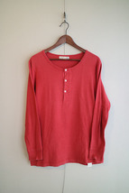 Merz b. Schwanen LONG SLEEVE HENLEY NECK メルツベーシュヴァーネン/ヘンリーネック/Tシャツ/長袖/L_画像1