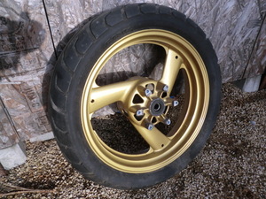 XJR400 リアホイール タイヤ付き カラー ゴールド 