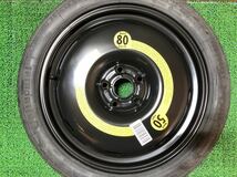 Volkswagen純正 18inch 3.5j+25.5 × Continental 125/70R18 PCD112 5穴 VWワーゲン ゴルフ GTI アウディ A3 スペア テンパー 応急用タイヤ_画像3