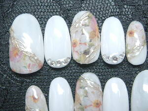 Y* prompt decision [ Short ] flower * mirror * artificial nails *274