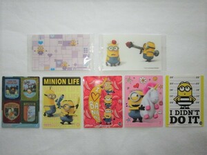 ★新品 Minions ミニオン ステッカー シール 7点 MARUMIYA 丸美屋 ミニオンズカレー ふりかけ おまけ バナナ囚人服 ユニバーサルスタジオ★