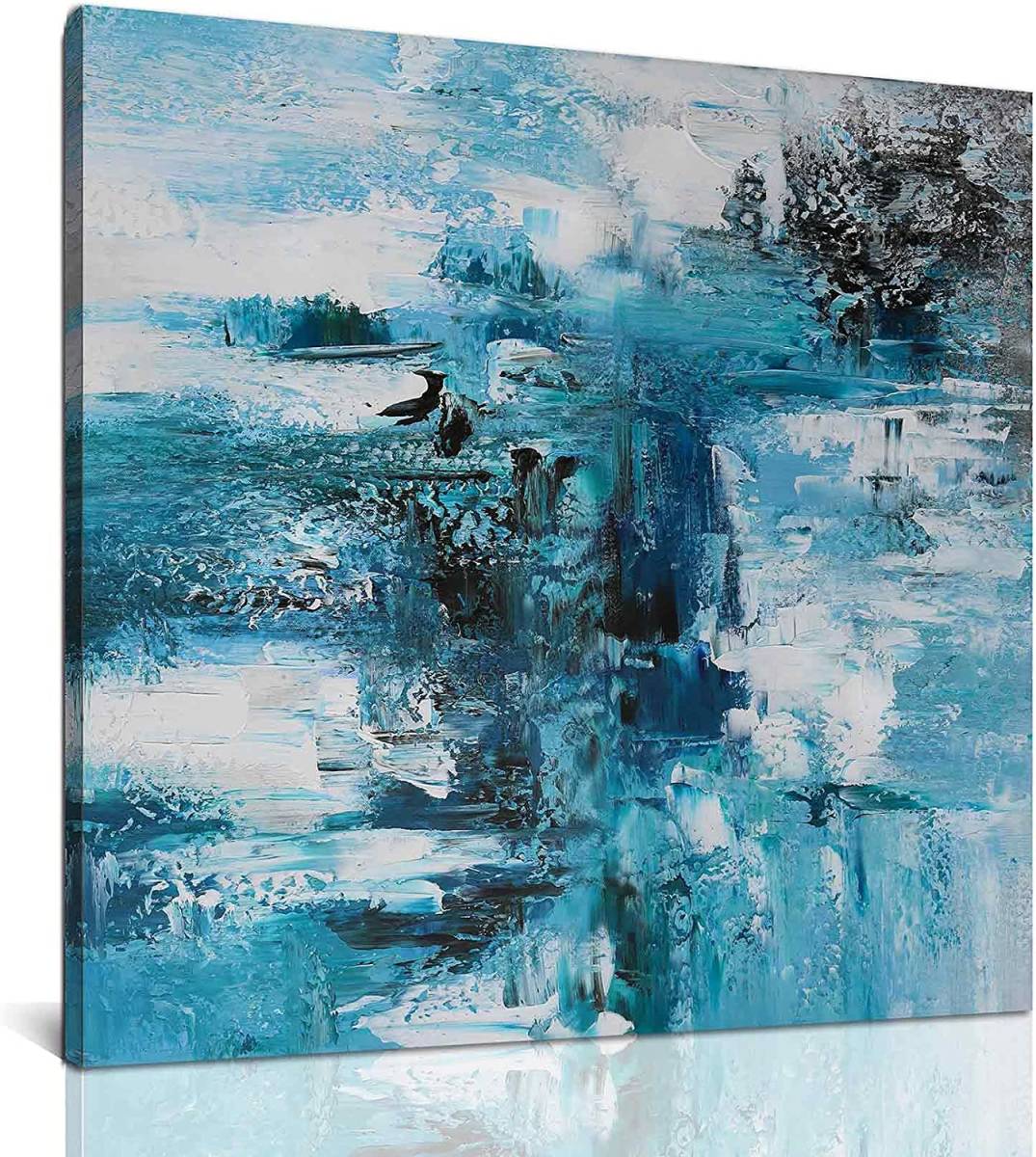 Abstract painting interior large size canvas painting canvas wall hanging oil painting hand-painted art panel Nordic 50x50cm modern art wooden frame new, Artwork, Painting, others