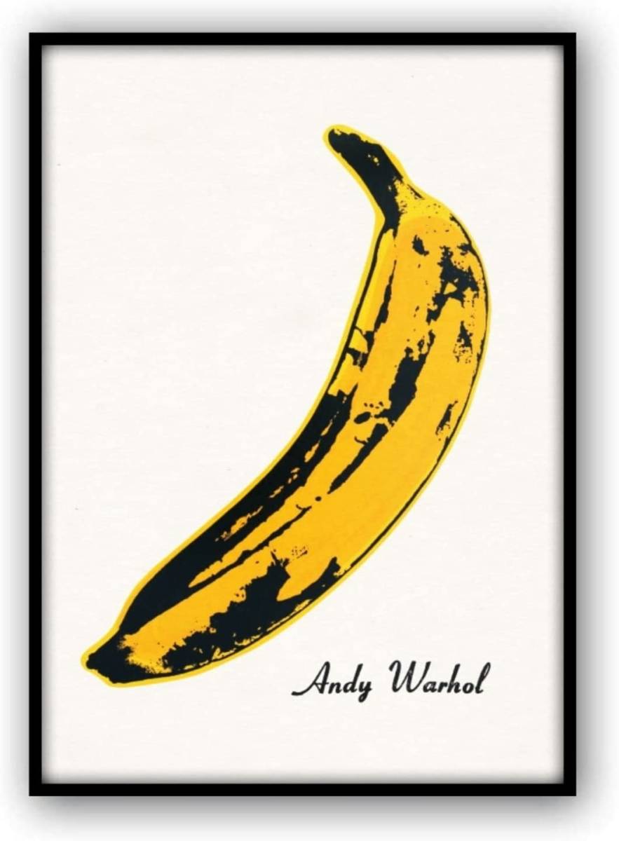 新品 アンディ ウォーホル 現代アート 額装付き 絵画 額入り バナナ 絵 アートポスター アンディ･ウォーホル アートフレーム A3サイズ, 美術品, 絵画, その他