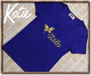 ☆Katie　ケイティ　プリント入りTシャツ　青☆