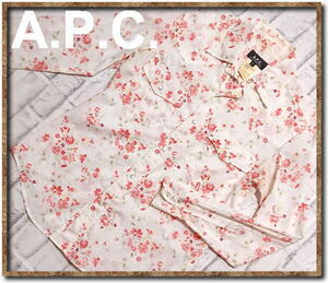 *A.P.C. A.P.C. floral print western shirt white * a little defect 