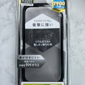 ELECOM PM-A21BTSLFCGBK [iPhone13用 ハイブリッドケース TOUGH SLIM LITE 軽量 背面ガラス フレームカラー ストラップホール付 ブラック]