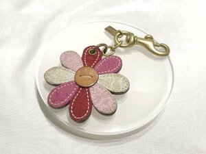 #[YS-1] Coach COACH # flower fwala- charm # pink series total length 12cm [ including in a package possibility commodity ]#D