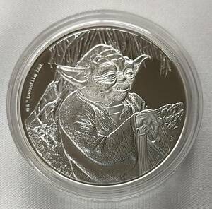 スターウォーズ　ヨーダ　銀貨　1オンス　限定10000　2016年　2ドル　プルーフ　COA 元箱付き　Star Wars Yoda