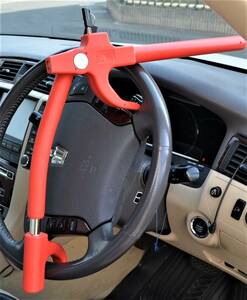  free shipping * anti-theft for * storage . convenient folding type, conspicuous color strong form * springs steering wheel lock *