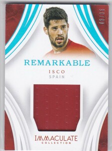 ISCO 2017 Panini IMMACULATE REMARKABLE Jersey /35 イスコ