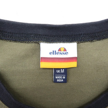 古着 エレッセ ellesse ワンポイントTシャツ オリーブグリーン サイズ表記：M　gd79244_画像5