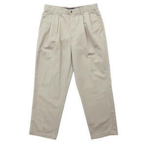 古着 ドッカーズ DOCKERS チノパンツ ツータック グレーベージュ サイズ表記：W33L30　gd69238