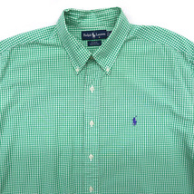古着 ラルフローレン Ralph Lauren ボタンダウンシャツ 半袖 チェック柄 グリーン ホワイト サイズ表記：XL　gd79302_画像3