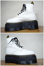 【試し履き程度/極美品】Dr.Martens/ドクターマーチン 1460 PASCAL MAX 厚底 8ホールブーツ UK 24cm相応 ホワイト 白/クレイジーボム_画像2