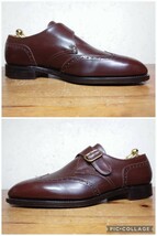 【美品】英国製 JOHNLOBB/ジョンロブ BARSKY 8695Last シングルモンク ウィングチップ 6EE 25cm相応 ブラウン 茶/edwardgreen_画像2