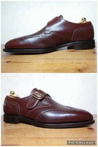 【美品】英国製 JOHNLOBB/ジョンロブ BARSKY 8695Last シングルモンク ウィングチップ 6EE 25cm相応 ブラウン 茶/edwardgreen_画像3