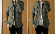 定価3.9万 AKM STRETCH GROSGRAIN COMBAT ARMY SHIRTS JKT L ストレッチコンバットアーミーシャツジャケット wjk ジュンハシモト_画像4