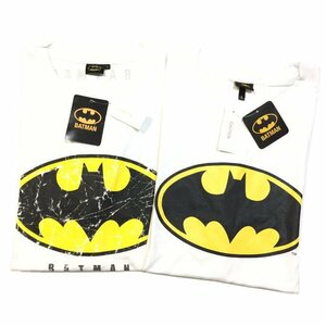 新品 正規 まとめ売り バットマン ロゴ Tシャツ ２枚セット Ｌサイズ BATMAN 綿100％ メンズ レディース ユニセックス アメコミ Ｔシャツ